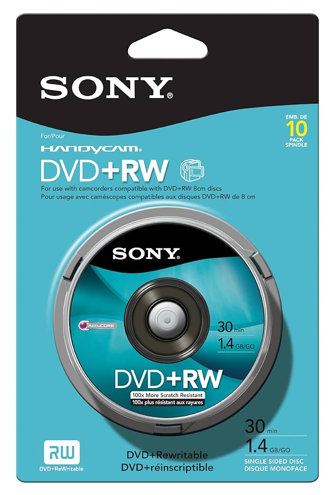 SONY DVD-RW 5DMW47G 10点 セット Amazon.com: Sony 8cm DVD plus RW Spindle Skin Pack 10 Pack